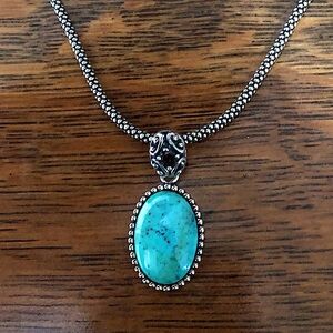 $82 Estate Designer Pendant and Chain  Sterling Silver  Marked SX 925 THAILAND